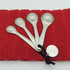 Amazing Woman Measuring Spoon Set, Decorative Kitchen Accessories, 4 Spoons, Engraved Pewter and Silver Enamel