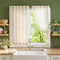 jinchan Winslow Linen Curtains 45 Inch Length Small Window Curtains Embroidered Bordered
