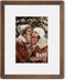 Axeman 8x10 Natural Solid Oak Wood Picture Frame with 5x7 Mat, Premium