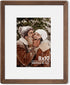 Axeman 8x10 Natural Solid Oak Wood Picture Frame with 5x7 Mat, Premium