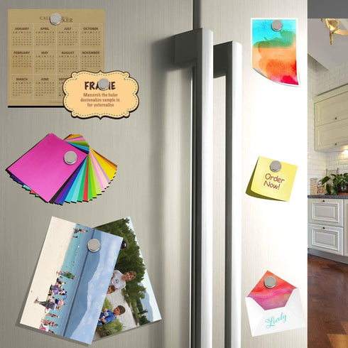 40pcs Small Round Refrigerator Magnets: Mini Craft Magnets for Whiteboard, Dry Erase Board, Home, Kitchen, School