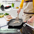 Moss & Stone 11In Square Grill Pan, Nonstick Die Casting Aluminum, Removable Handle for Indoor Cooking, Meats &