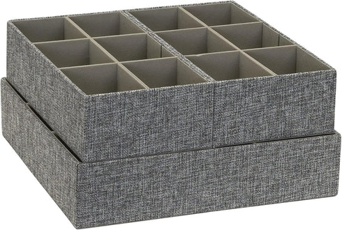 3 Set, 2 Household Essentials Piece Drawer Organizers Starter Customizable Inserts, Large Tray and Small Trays