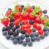 60 Woohome PCS Fake Fruit Fake Blueberries Fake Strawberries Simulation Fake Strawberry for Party Decor Home Kitchen