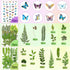 Nuanchu 223 Pcs Real Dried Pressed Flowers for Crafts, Natural Dried Leaves and Butterfly Stickers Set for DIY Resin