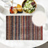 Batmerry Vintage Turkish Floral Placemats Set of 4, Woven Burlap Modern Placemats for Dining Table, Kitchen, Round