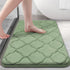 OLANLY Memory Foam Bath Mat Rug 30x20: Ultra Soft Non-Slip Absorbent Bathroom Carpet for Floor, Tub, Shower, Sage Green