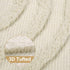 Uphome Boho Bathroom Rugs 2'x3' - Beige Evil Eye Tufted Entryway Mat with Tassels, Soft Machine Washable Cotton Rug