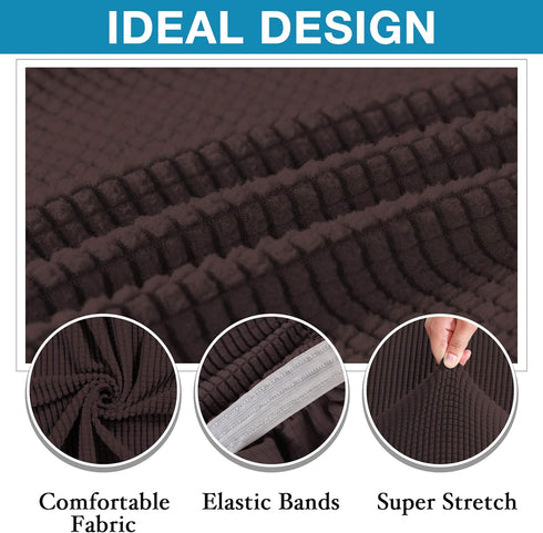 Flamingo P High Elasticity Furniture Protector Stretch Jacquard Universal Ottoman Cover, Easy Fitted Oversized Storage