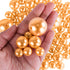 Super Z Outlet Elegant Glossy Polished Pearl Beads, 8 Ounce Pack, 70 Pieces, Gold, for DIY Jewelry