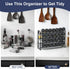 AOZITA 28 Countertop, Spice Rack Organizer for Cabinet, Spice Organizer with Empty Spice Jars with Black Lids, Funnel