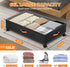 Wheels,2-Pack Under Bed Storage with Under Bed Storage Containers with Clear Lids,XXL Large Under the Bed Storage