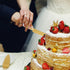 Wedding Cake Knife and Server Set, Gold Cake Cutter and Pie Spatula with Crystal Handles
