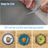 Bloss Grey Plastic Shelf and Drawer Liner, Non Adhesive for Cabinets, Storage, Kitchen, 17.7"×59"