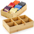 Dicunoy 2 Pack Bamboo Tea Bag Organizers, Wood Tea Bag Storage for