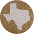 Texas Coaster Set Cork - 4 Texas Coasters, 3.5 Inch Texas Gift