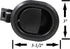 Reliable Recliner Replacement Parts Small Oval Black Plastic Pull Handle, Fits 3mm & 6mm Cables