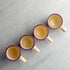 City to Cottage Handcrafted Cream Lavender Floral Espresso Cups - Set of 4 for Espresso Machine