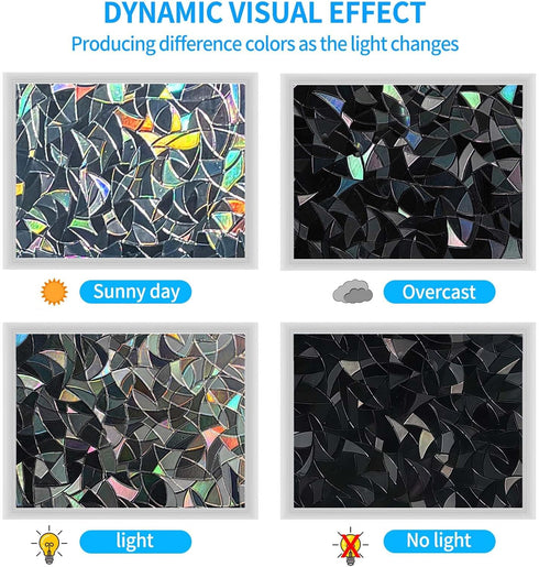 Blackout Window Film, Sun Blocking Privacy Cover for Glass, Removable Darkening Tint Shades