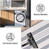 Grey and White Striped Doormat 24'' x 35'', Machine Washable Indoor Outdoor Rug for Front Porch