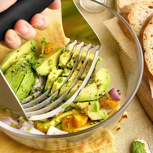 Spring Chef Dough Blender for Baking, Heavy Duty Stainless Steel Pastry Cutter Tool with Sharp Blades - XL Black