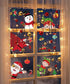90shine 314PCS Christmas Decorations - Window Clings with Snowflake, Santa, Elf, Reindeer, Gnome Decals, 12 Sheets