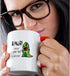3dRose 11oz Two Tone Red Coffee Mug - Rawr Means I Love You in Dinosaur Design