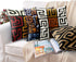 ArtSocket Set of 4 Throw Pillow Covers - Orange Tribal Kuba Inspired, Earth Colors Geometric Ethnic 18x18 Inches