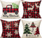 VAKADO Farmhouse Christmas Throw Pillow Covers - 20x20 Set of Buffalo Check Red Deer Plaids for Winter Decor