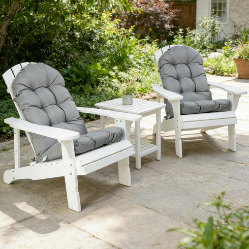 Enipate Weather Resistant Cushions for Adirondack Chair High Back Rocking Chair Cushion Indoor Outdoor Patio Tufted