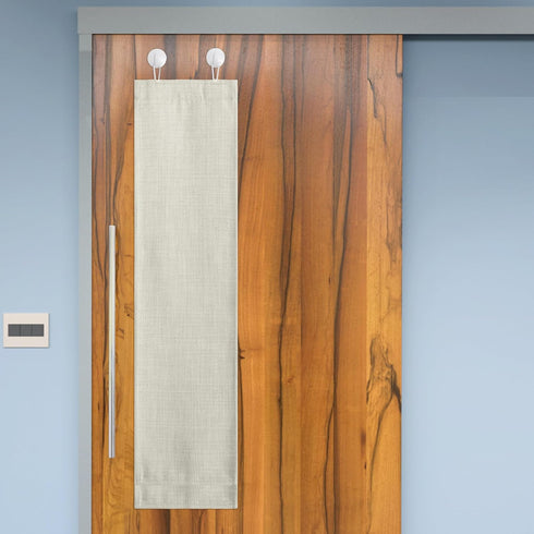NICETOWN Classroom Door Window Cover, Blackout Shades for Door Windows and Lockdown Shades, Room Darkening Design Faux Linen French Door Curtain Blocks Views, W8 x L36, 1 Panel, Natural