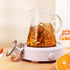 30.5oz/900ml CNGLASS Glass Teapot Stovetop Safe,One-Touch Clear Tea Kettle,Blooming and Loose Leaf Tea Maker