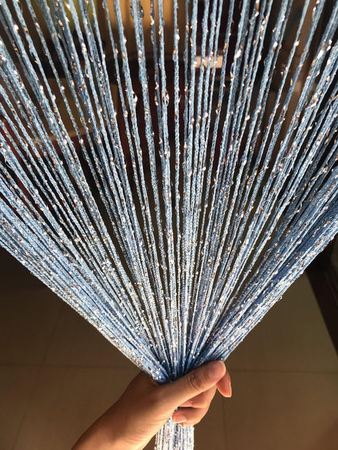 1x2 M Door String Curtain Rare Flat Thread Fringe Panel Room Divider for Wedding Coffee House