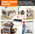 Magnetic Spice Rack for Refrigerator, 4 Pack Fridge Shelf with Hooks, Kitchen Organization and Storage Gadgets
