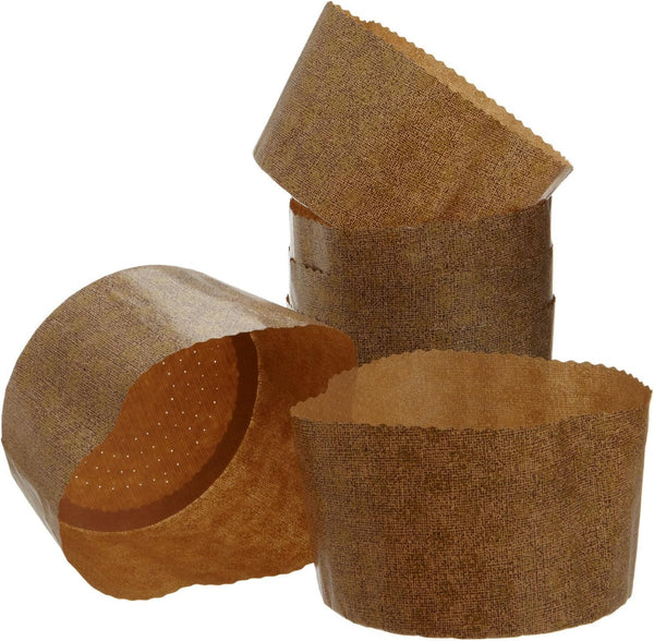 Honey-Can-Do Large Panettone Paper Mold - 6-Pack, 4.8-Inches H x 6.75-Inches W