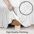 Utopia Bedding Queen Elastic Bed Ruffle, Microfiber Bed Skirt with Adjustable Elastic Belt, 16 Inch Drop, White