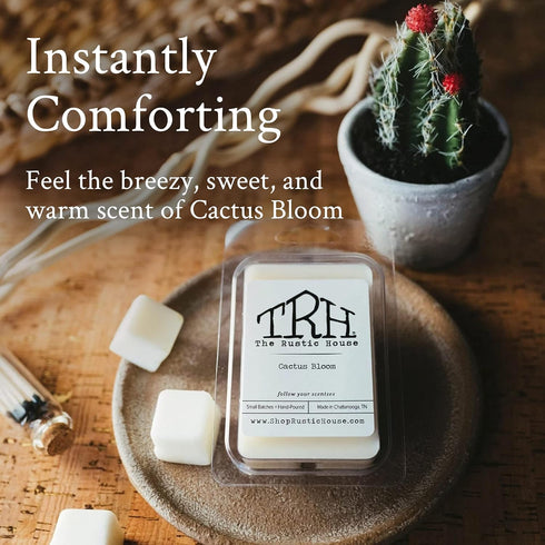Hand Poured Scented Soy Wax Melts for Home Fragrance, Assorted Aromas by The Rustic House, Aromatherapy (Cactus Bloom)