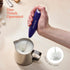 Powerful Handheld Milk Frother, Mini Milk Foamer, Battery Operated Stainless Steel Drink Mixer with Frother Stand