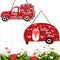 2 Pieces Valentine's Day Decor - Valentine's Day Heart Sign, Wooden Wall Decor, Happy Valentine's Day Truck Hanging