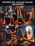 Lights,10.5 175LED Halloween Chain String FT Plastic Chain Orange Light Battery Operated with Memory Timer,Waterproof