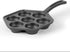 Commercial CHEF Cast Iron Danish Aebleskiver Pan, Preseasoned Cookware for Pancake Puffs, Makes 7 Pancake Balls