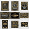LINGXIU 9 Pieces Roaring 20s Party Decorations, Black and Gold Retro Jazz Wall Signs Kit for 1920s Speakeasy
