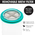 Primula Press & Go Iced Tea Brew Tumbler, 16 oz, Teal