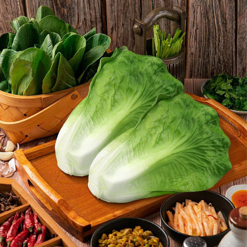 2 Lorigun Artificial Lettuce, Fake Vegetable, Artificial Vegetables for Decoration, Home Kitchen Decor, PU Vegetable