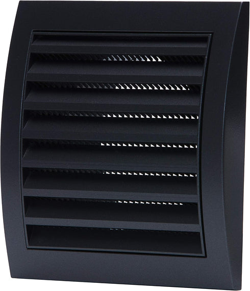 Vent Systems 4'' Inch Anthracite Air Vent Cover, Louvered Dryer Vent Cover for Exhaust and Supply Air Register