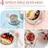 Housoutil 2PCS Strawberry Spoons, Cute Ceramic Soup Spoons, Long Handle for Breakfast, Cereal, Rice