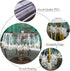 50 inch, Jeloris Plastic Clear Round Tablecloth Vinyl PVC Waterproof Tablecloth Embroidered Lace Edge Transparent Table