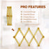 RAM-PRO Accordion Style Wood Expandable Rack, Set of 2, Hat, Cap, Belt, Umbrella, Coffee Mug Wall Pegs