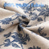 Farmhouse Cotton Linen Tier Curtain 36 Inch Long Elegant Floral Lace Window Treatment Kitchen Bathroom Short Curtain, 1 Panel, Vintage Orchid on Beige