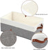 Closet Organizer Bins 3 Pack, Large Storage Bins for Shelves, Foldable with Leather Handles, Grey